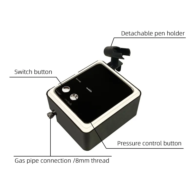 12V Mini Airbrush Gun and Compressor Kit Gravity Feed Airbrush for Makeup,Nail,Tattoo,Cake,Art Painting,Tan,Car Paint