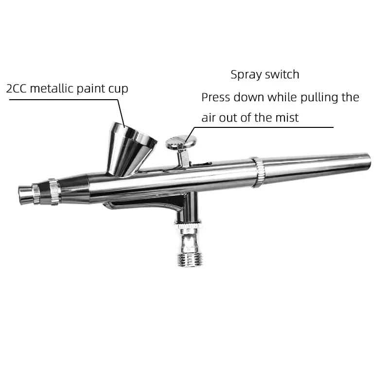 12V Mini Airbrush Gun and Compressor Kit Gravity Feed Airbrush for Makeup,Nail,Tattoo,Cake,Art Painting,Tan,Car Paint