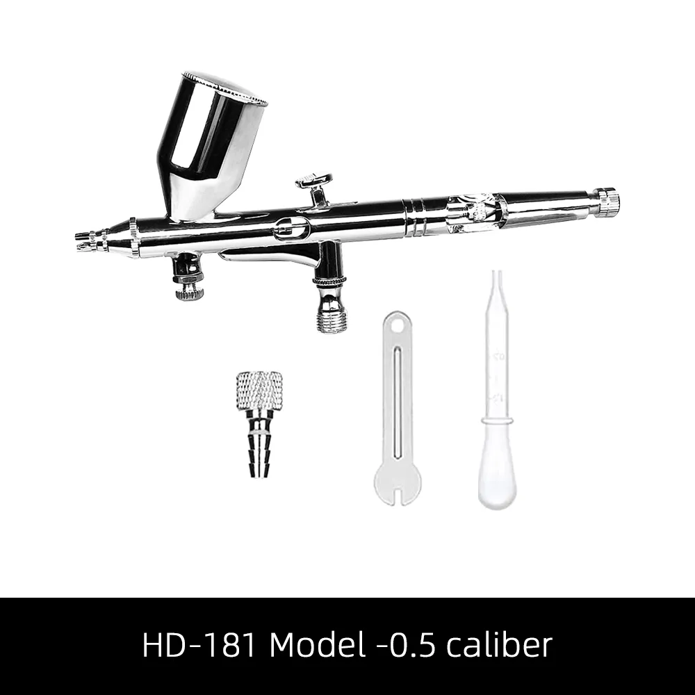HD181-0.2-0.3-0.5mm Double Action Airbrush Makeup Tool Suitable for Nail Art Body Tattoo Airbrush Cake Model Toys