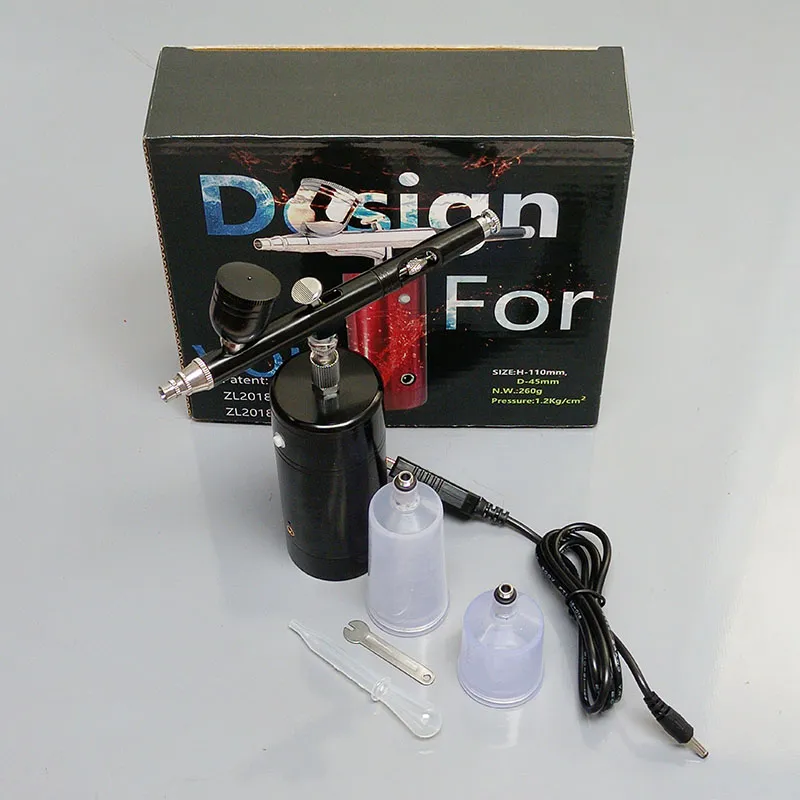 Home Use Beauty Equipment Cordless Airbrush Cake Decoration Compressor Makeup Nail Art Machine Kit Oxygen Injector Airbrushes